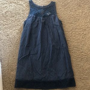 Blue with lace mini dress in great condition